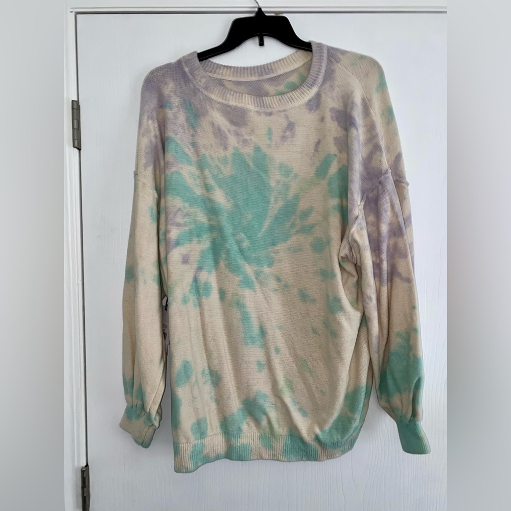 Plus Size Tie Dye Sweater